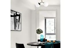 Taklampa Damar Svart/Vit