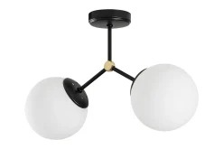 Taklampa Damar Svart/Vit