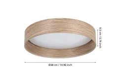 Taklampa Eglo Luppineria Ø380 mm Sandfärgad, Vit Brun