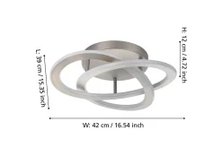 Taklampa Eglo Rolimare Nickel-Matt/Vit