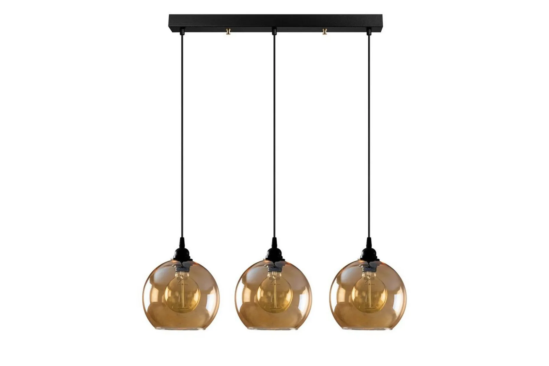 Taklampa Elanorstead Tre Rany / Svart Horisontell