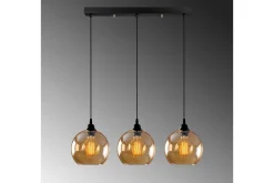 Taklampa Elanorstead Tre Rany / Svart Horisontell