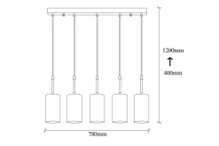 Taklampa Kem Antik/Svart
