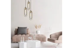 Taklampa Pindor Thre svart / guld