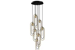 Taklampa Pindor Thre svart / guld