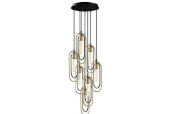 Taklampa Pindor Thre svart / guld