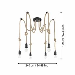 Taklampa Rampside med 6 Lampor