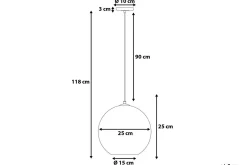 Taklampa Sessera 15 cm