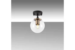 Taklampa Sone Svart / Antik / Transparent