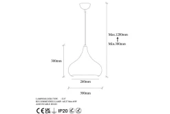 Taklampa Sorna Enkel Multicolor