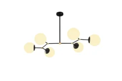 Taklampa Sudatoor Fibran Svart / Vit