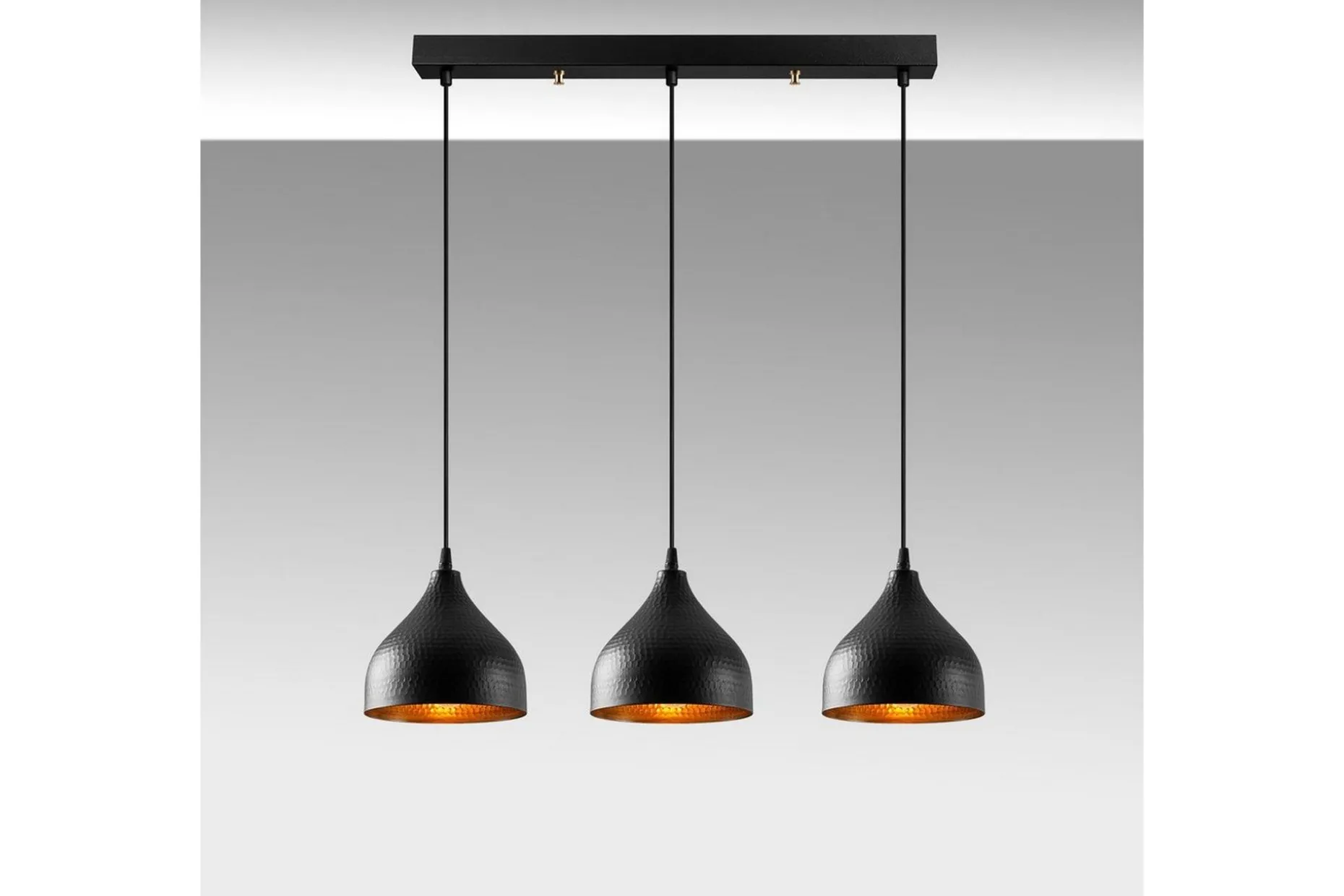 Taklampa Thela Triple Svart