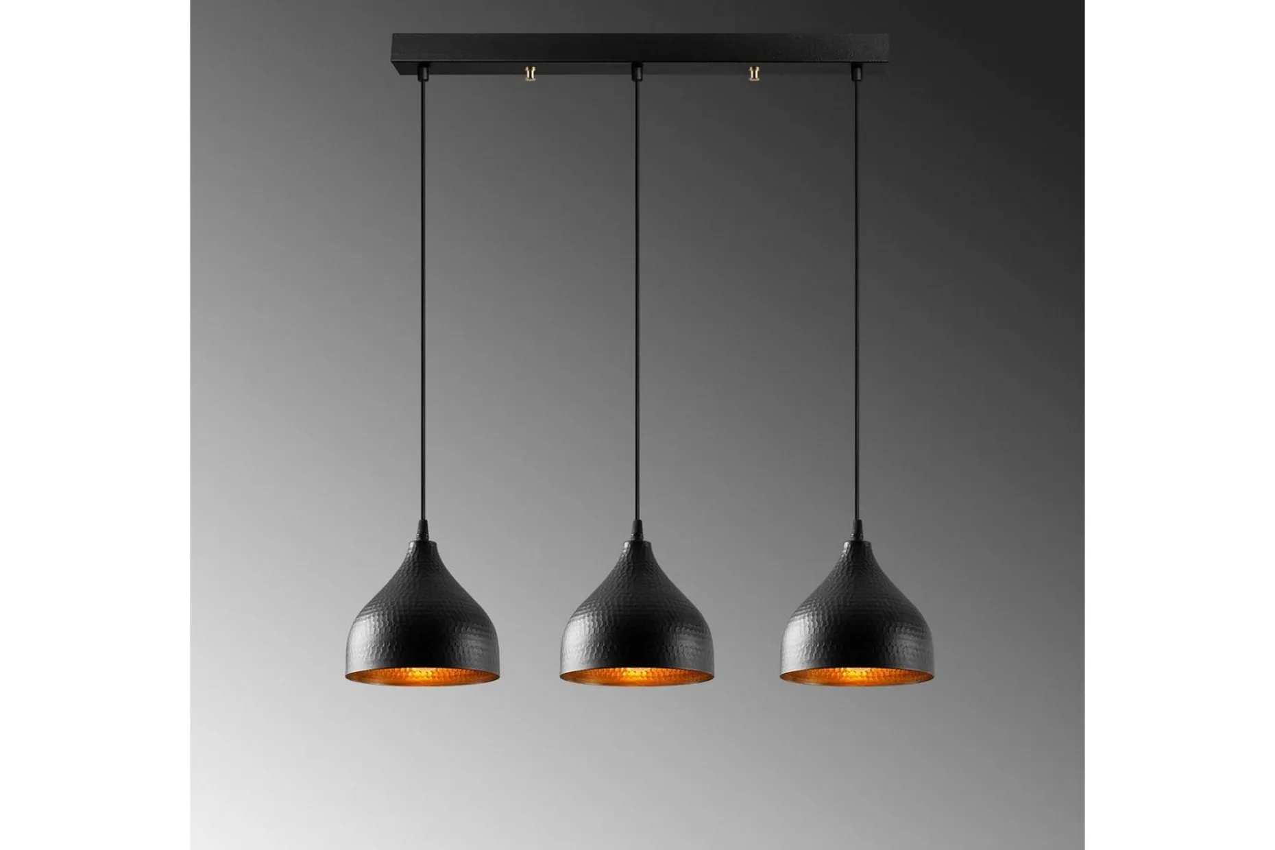 Taklampa Thela Triple Svart