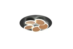 Taklampa TRIO Mandala Mattsvart/guld