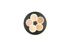 Taklampa TRIO Mandala Mattsvart/guld