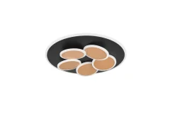 Taklampa TRIO Mandala Mattsvart/guld