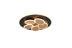 Taklampa TRIO Mandala Mattsvart/guld