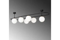 Taklampa Wynel Svart / Vit Sex Socket