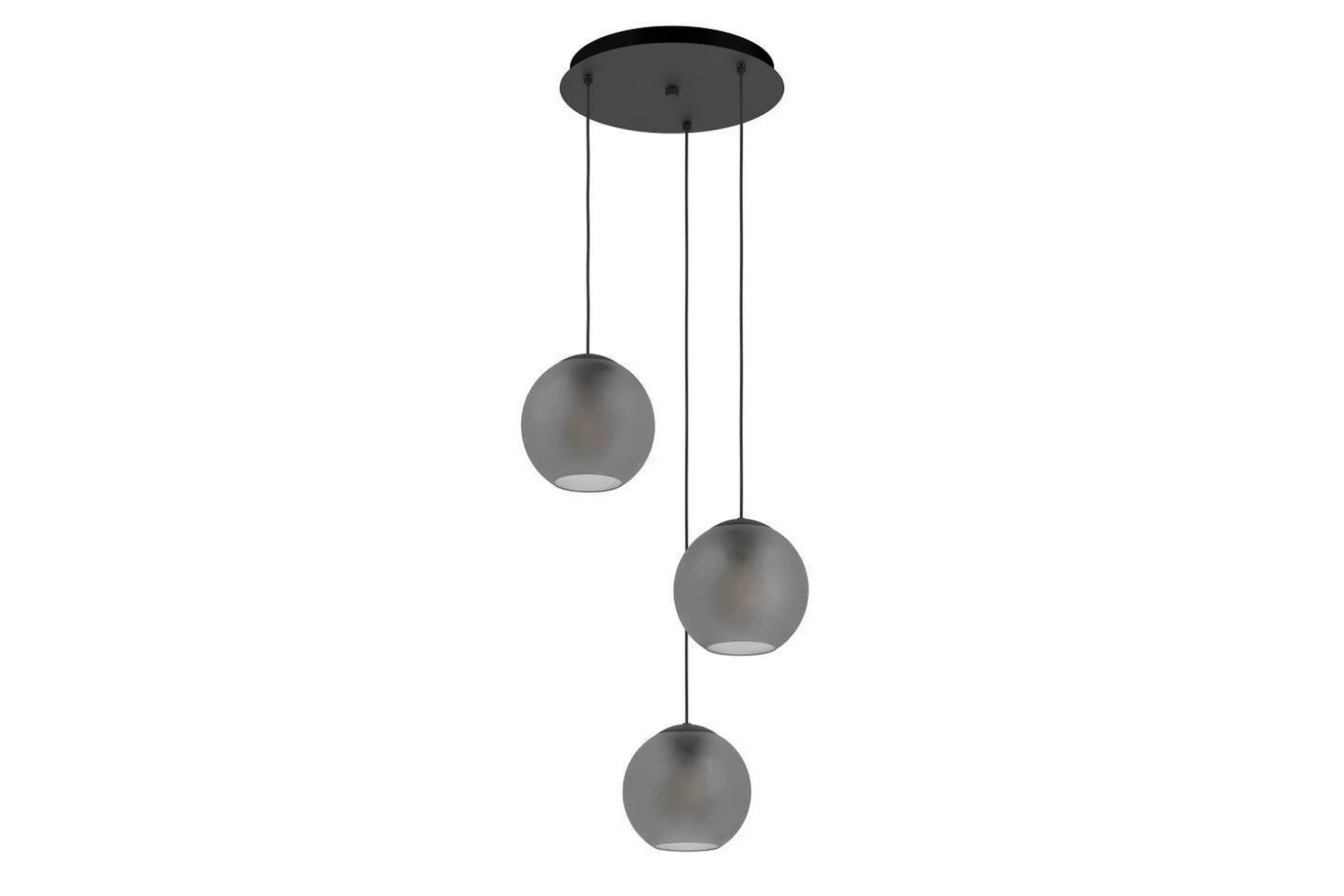 Takpendel Eglo Arangona Svart/Grå Rondell med 3 Lampor
