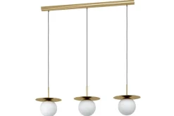 Takpendel Eglo Arenales Mässing/Opalvit med 3 Lampor