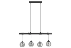 Takpendel Eglo Argallo Svart/Transparent med 4 Lampor