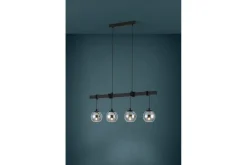 Takpendel Eglo Argallo Svart/Transparent med 4 Lampor