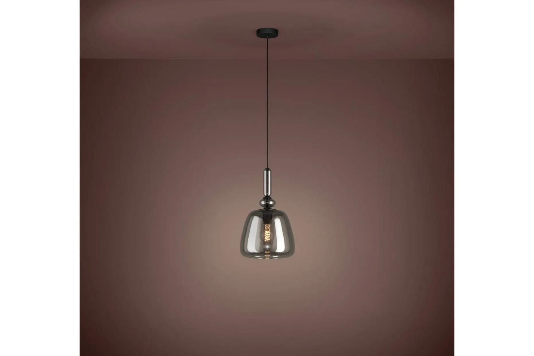 Takpendel Eglo Bovino Svart/Transparent