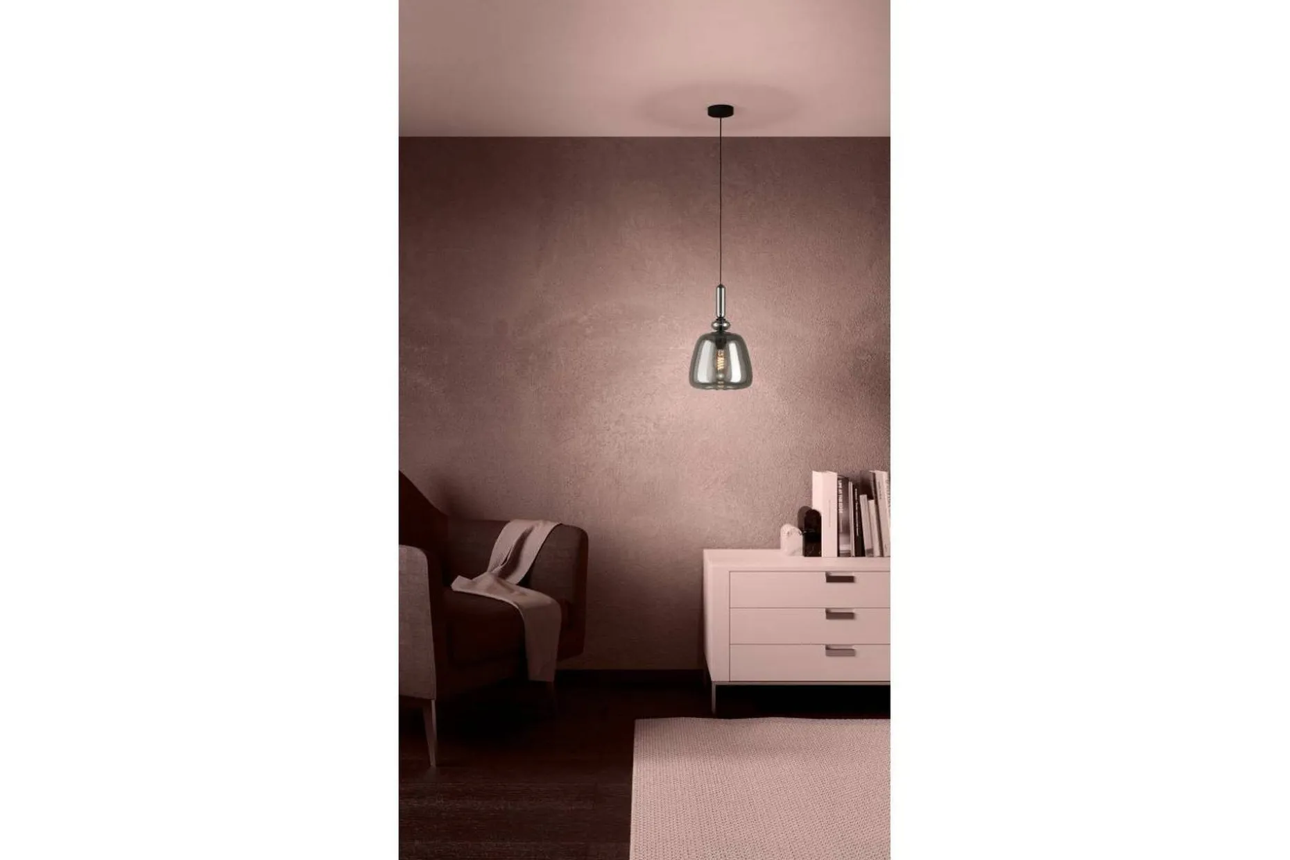 Takpendel Eglo Bovino Svart/Transparent