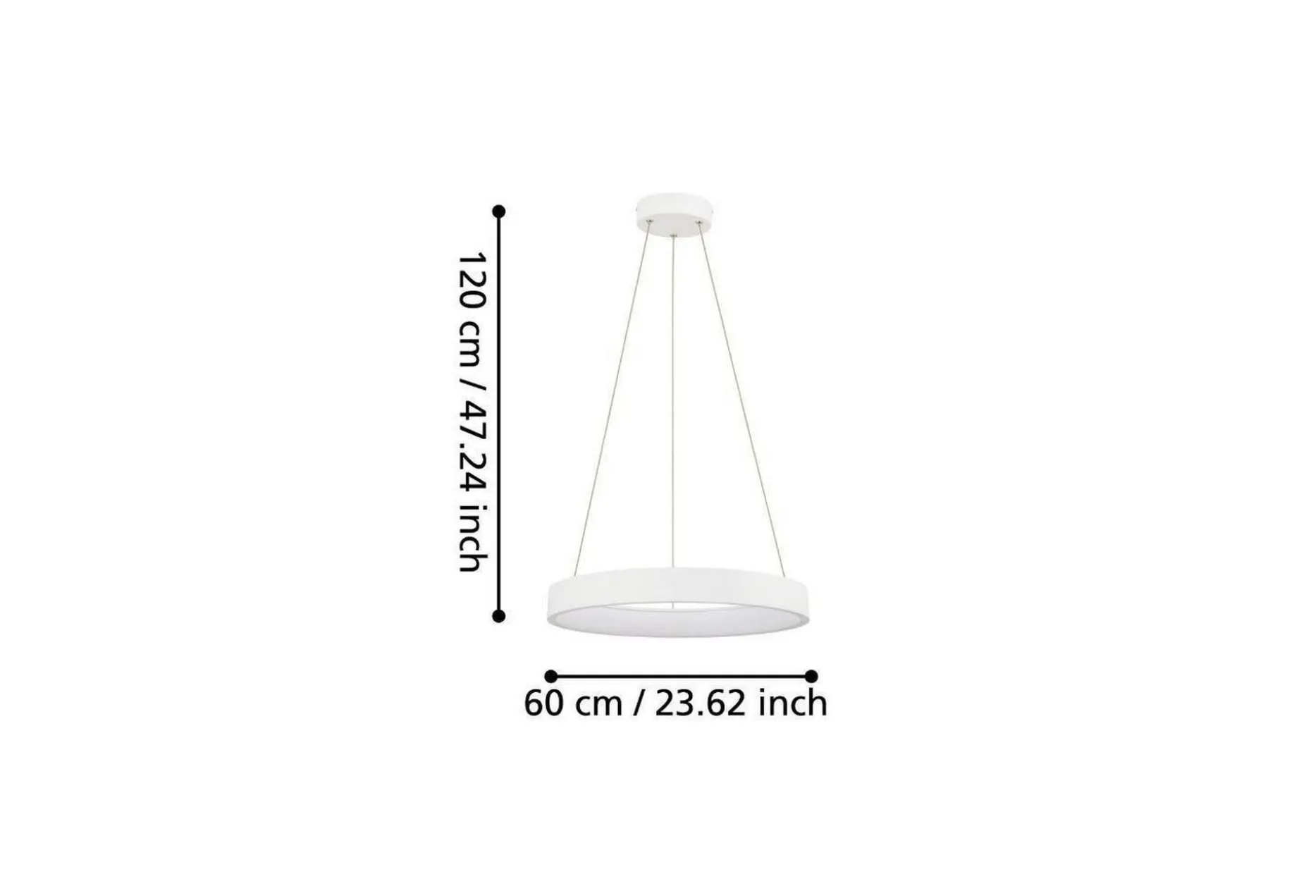 Takpendel Eglo Campo Rosso Vit Rondell