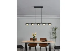 Takpendel Eglo Copillos Svart/Transparent med 5 Lampor
