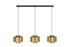 Takpendel Eglo Duglia Transparent/Guld med 3 Lampor