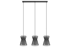 Takpendel Eglo Maseta med 3 Lampor Svart Svart-Transparent