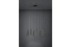Takpendel Eglo Mentalona Antracit Terrazzo med 8 Lampor