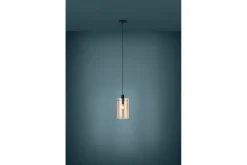 Takpendel Eglo Polverara Svart/Amber 1 Lampa