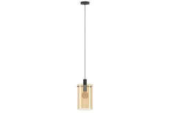 Takpendel Eglo Polverara Svart/Amber 1 Lampa