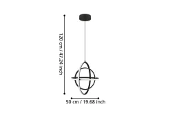 Takpendel Eglo Retornio Svart/Vit 50 cm
