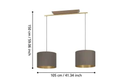 Takpendel Eglo Santandria Cappuccino med 2 Lampor