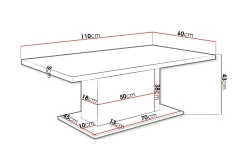Tallow Soffbord 60 cm White