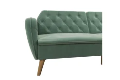 Tallulah 2-sits Bäddsoffa Sammet/Ljusgrön
