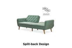 Tallulah 2-sits Bäddsoffa Sammet/Ljusgrön