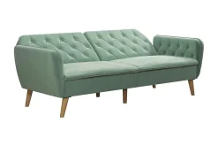 Tallulah 2-sits Bäddsoffa Sammet/Ljusgrön
