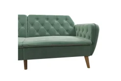 Tallulah 2-sits Bäddsoffa Sammet/Ljusgrön