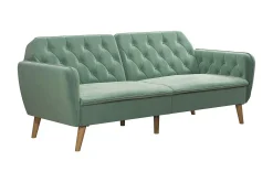 Tallulah 2-sits Bäddsoffa Sammet/Ljusgrön