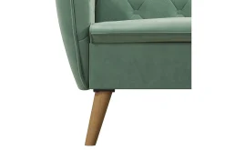 Tallulah 2-sits Bäddsoffa Sammet/Ljusgrön