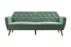 Tallulah 2-sits Bäddsoffa Sammet/Ljusgrön