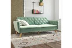 Tallulah 2-sits Bäddsoffa Sammet/Ljusgrön