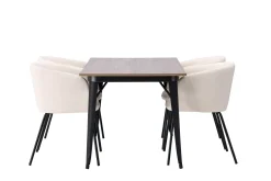 Tempe Matgrupp 140 cm Rektangulär med 4 Berit stolar