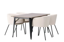 Tempe Matgrupp 140 cm Rektangulär med 4 Berit stolar