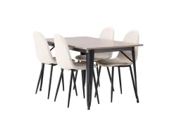 Tempe Matgrupp 140 cm Rektangulär med 4 Polar stolar