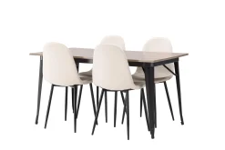 Tempe Matgrupp 140 cm Rektangulär med 4 Polar stolar